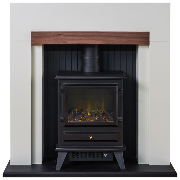 Buy Adam Salzburg 2kW Electric Stove Suite Cream & Black at Argos.co