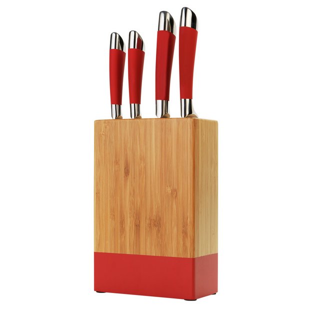 Buy ColourMatch 4 Piece Knife Block Set Poppy Red at Argos.co.uk