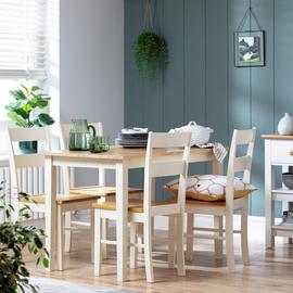 Habitat Chicago Solid Wood Dining Table & 4 Chairs