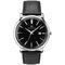 Accurist Men's Black Leather Strap Watch