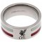 Stainless Steel Liverpool Striped Ring - Size U