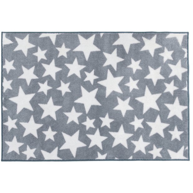 Buy Grey Nursery Rug with White Stars 100x150cm at Argos.co.uk Your