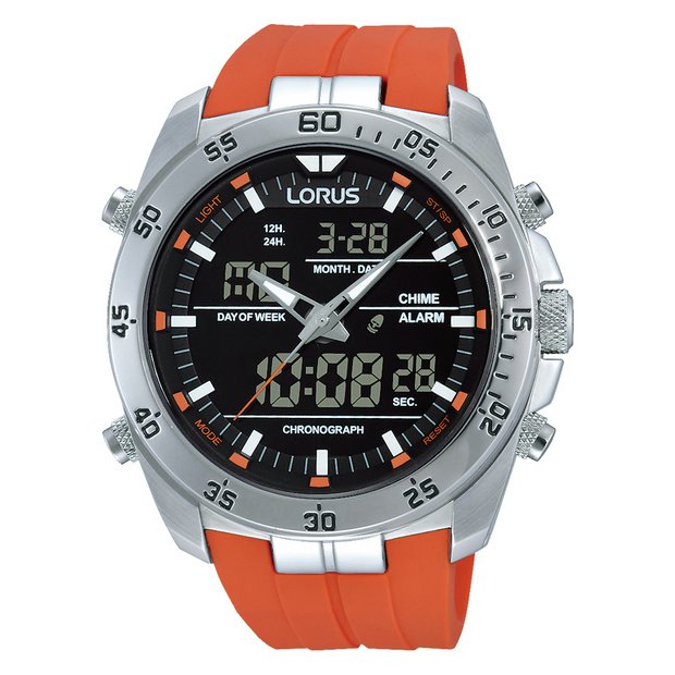 Buy Lorus Men's Orange Digital and Analogue Watch at Argos.co.uk Your