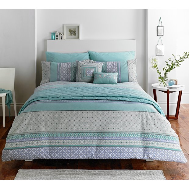Buy Dreams N Drapes Kalisha Blue Duvet Cover Kingsize at Argos.co.uk