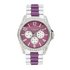 Identity Lux Two Tone Purple Dial Bracelet Watch