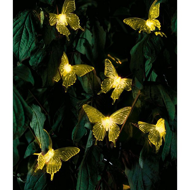 Buy HOME Set of 20 LED Solar Colour Changing Butterfly Lights at Argos