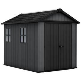 Keter Newton Plus Apex Outdoor Storage Shed 7.5x9ft - Grey