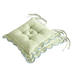 Habitat Scallop Pack of 2 Seat Cushions - Green