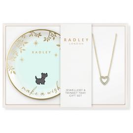 Radley 18ct Gold Plated Heart Necklace & Trinket Tray Set