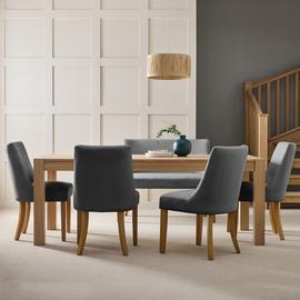 Habitat Alston Extending Dining Table, 1 Bench & 4 Chairs