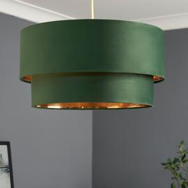 BHS Vera Emerald Velvet 2 Tier Lampshade - 50cm