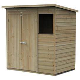 Forest Beckwood Shiplap 1 Window Pent Shed - 6 x 4ft