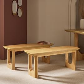 Habitat Trezy Pair of 2 Dining Benches - Natural
