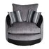 Argos Home Illusion Fabric Swivel ChairBlack & Grey