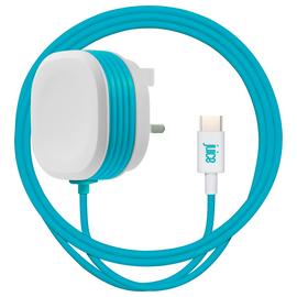 Juice 25W Type C Mains Wall Charger And Cable - Blue & White