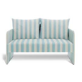 Habitat Dixon Fabric 2 Seater Sofa in a Box - Blue & White