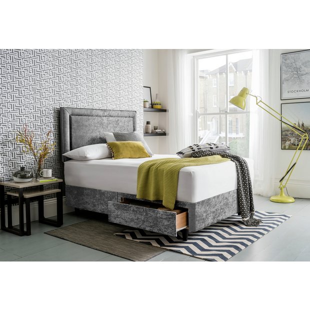Sleeprite Affordable Contemporary Rio Headboards in Crush Velvet 2FT6 Small Single Height 24