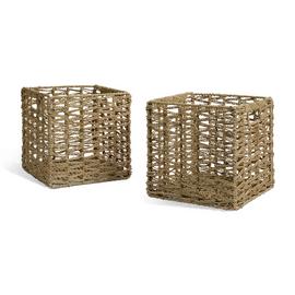 Habitat Set of 2 Seagrass Square Boxes - Natural