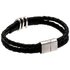 Stainless Steel and Leather Rangers Bracelet