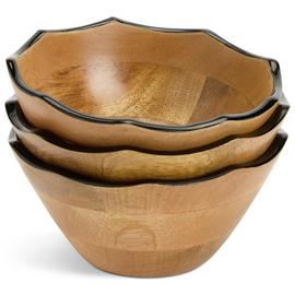 Habitat Natural Wood Wiggle Snack Bowls