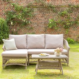 Argos Home Palermo 3 Seater Rattan Effect Garden Sofa Set