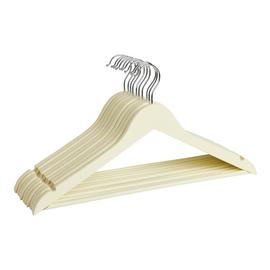 Argos Home Wooden Pack of 10 Hangers - Cream
