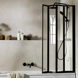 Argos Home 1400x840mm Folding Bath Shower Screen - Black