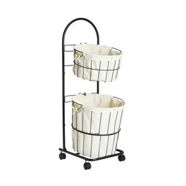 Argos Home 37 litre Laundry Basket Trolley - Black