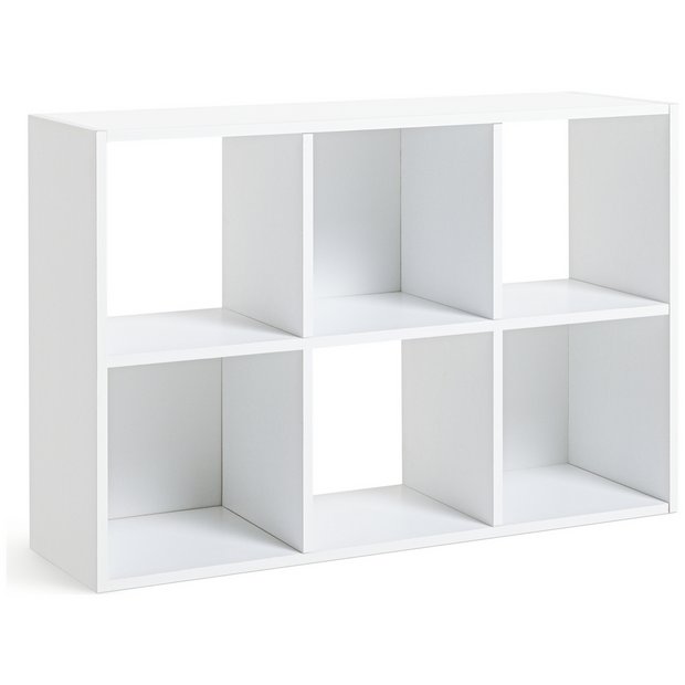 White cube store storage shelf