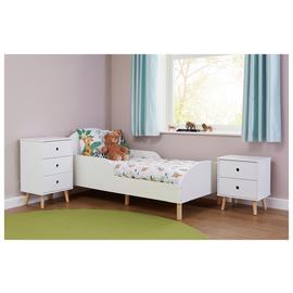 Liberty House Kids 3 Drawer Bedside Table - White