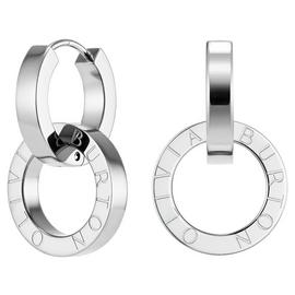 Olivia Burton Stainless Steel Honeycomb Toggle Hoop Earrings