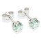 Sterling Silver Aqua Cubic Zirconia Stud Earrings - 5MM
