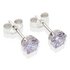 Sterling Silver Lilac Cubic Zirconia Stud Earrings5MM