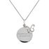 Moon & Back Sterling Silver Diamond Disc Pendant Necklace