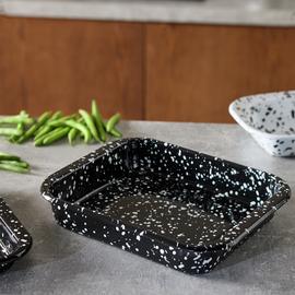 Habitat 29cm Enamel Roaster - Black