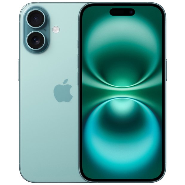 Buy SIM Free iPhone 16 5G 128GB AI Mobile Phone - Teal | SIM free