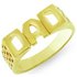 Revere Mens 9ct Gold Plated Sterling Silver 'Dad' Ring - U