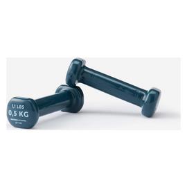 Decathlon 2x0.5kg Vinyl Dumbbells Set for Home - Navy Blue