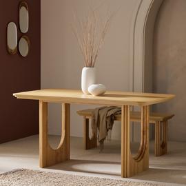 Habitat Trezy Solid Wood 6 Seater Dining Table - Oak