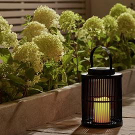Garden by Sainsburys Solar Flickering Candle Lantern