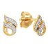Revere 18ct Gold Plated Silver Flame Stud Earrings