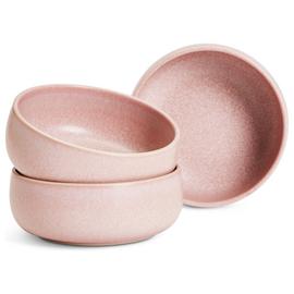 Habitat 3 Piece Reactive Stoneware Nibble Bowls - Pink