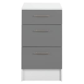 Argos Home Athina 500mm Fitted Kitchen 3 Drawer Unit - Grey