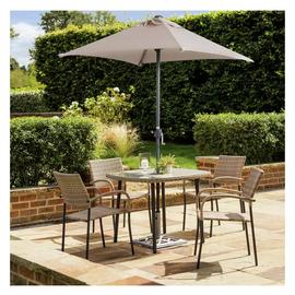 Argos Home Cusco 4 Seater Rattan Effect Patio Set - Natural