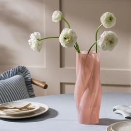 Habitat Twisted Glass Vase - Pink