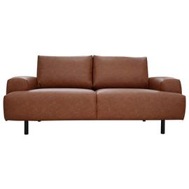 Habitat Julien Faux Leather 2 Seater Sofa - Tan