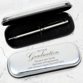 Personalised Message Graduation Ball Point Pen - Black