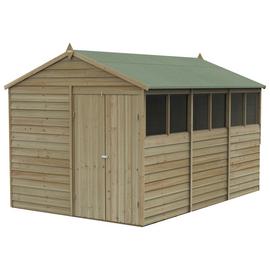 Forest 4Life Overlap 6 Windows Apex Shed - 12 x 8ft