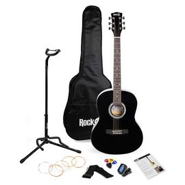 RockJam Full Size Acoustic Guitar Package - Black