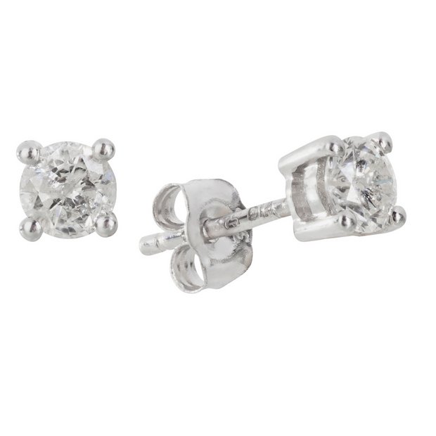 Buy Revere 9ct White Gold 0.50ct tw Diamond Solitaire Studs at Argos.co.uk Your Online Shop